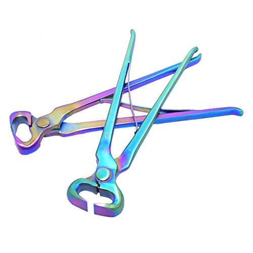 Pre-Loaded-Spring-Multi-Color-Farrier-Hoof-Nippers-10-Inches