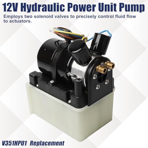 Image of New V351HPU1 Hydraulic Power Unit 12V Replacement Compatible with Yacht Marine Trim Tab Pump -HPU w / 2 Solenoid Valves