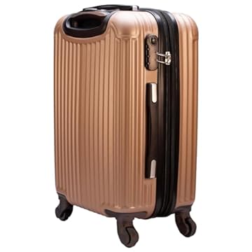 Mala de Viagem de Bordo Abs 10kg Expansiva ANAC 360 Graus com Senha (Caqui)