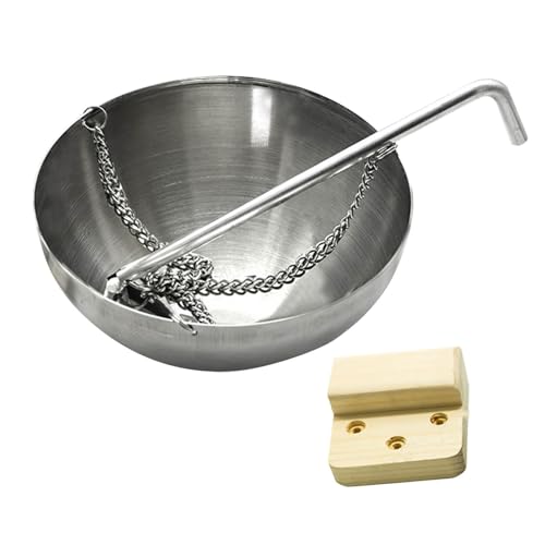 Copa de aceite de sauna - Copa de aceite de sauna de acero inoxidable con cadena, tazón de fragancia esencial de acero inoxidable tazón de aromaterapia de sauna para sauna y spa