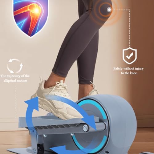 Elliptique sous le bureau, appareil d'exercice magnétique portable pour les jambes, escalier, pédale d'exercice sous le bureau, mini machines elliptiques, pour le cardio-training, regarder la télévisi – Image 4