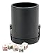 Black Leatherette Deluxe Dice Cup With Storage Compartment for Included Poker Dice Set