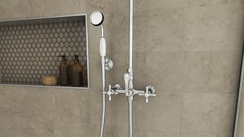 Image of Abbey 10 x 28 1 /2 Shower Faucet Set with Handshower, Chrome