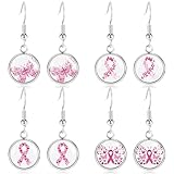 【Design Élégant & Polyvalent】le nœud rose est un signe de sensibilisation au cancer du sein. Ces boucles d'oreilles pour femmes sont un cadeau parfait pour les survivants du cancer du sein. Représentent l'espoir, la foi, le combat et la survie. Encouragez les patientes atteintes de cancer du sein à lutter contre la maladie, donne de l'espoir et du courage aux femmes combattantes du cancer. ce coffret est un hommage touchant pour les survivantes, mamans, amies, collègues ou soignantes.