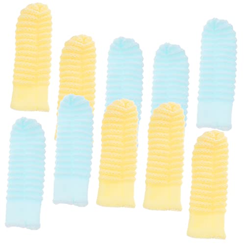 VANZACK 10Pcs Finger Toothbrush for Dogs and Cats Gentle Tool for Oral Care Reduces Plaque and Safe for Small to Large Pets Colors