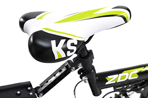 KS-Cycling-VTT-Tout-Suspendu-26-Zodiac-Noir-Vert-TC-48-cm