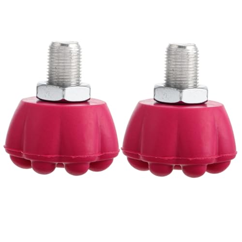 EXAOMBLE Quad Skates Toe Stops 2 Pack Rubber Toe Stoppers for Roller Skates Bolt Design