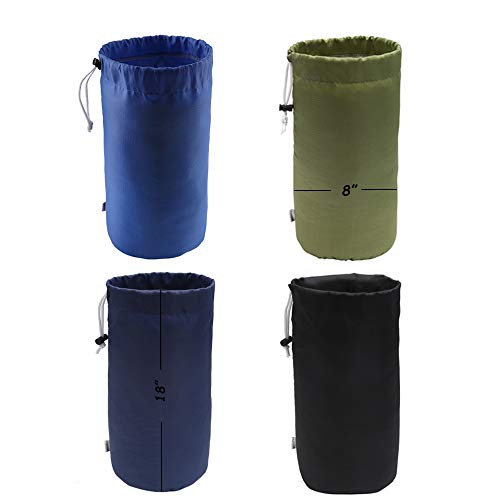Augbunny Bolsa duradera con cordón resistente al agua, con solapa antipolvo (4 unidades), Negro, azul marino, azul, verde, M, Cordón ajustable