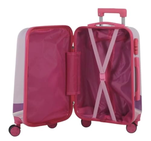 Image of ADSON Abs Kids Trolley 360 Rotating Luggage 360 Degree Wheels Non-Breakable 20 Inch Kids Hardsided Suitcase with 4 Wheels, 360 Degree Wheel Travel Trolley Bag (Purple Space Astronaut)