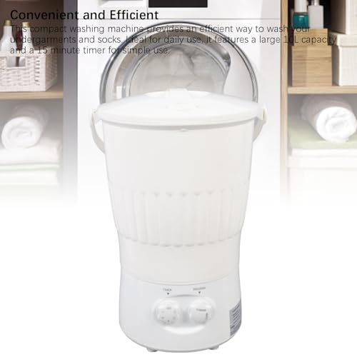 Portable Washing Machine Fold Laundry Washer Foldable Small Laundry Machine Wash Machine Folding Buckets for Underwear Home Socks Pot Washers (US Plug 110V)