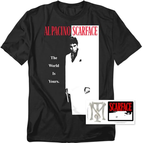 Popfunk Scarface The World is Yours T Shirt & Stickers, Black3