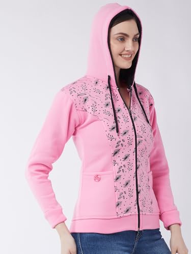 Image of Pivl Women's Fleece Blend Winter hooded Jacket.