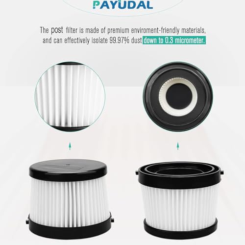 Image of 4 Packs DCV501HB DCV5011H Replacement HEPA Filter Compatible With DEWALT 20V Vacuum Cordless Handheld Vacuum. Fit For DCV501HB DCV5011H Filter. 10 Pack Foam Sleeve Filters. Washable And Reusable Kits.