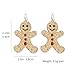 Christmas Theme Earrings Acrylic Cute Santa Claus Gingerbread Reindeer Christmas Stockings Earrings Christmas Jewelry Gift-Gingerbread