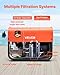 VEVOR PCP Air Compressor, 4500PSI/30Mpa Diving Scuba Tank Air Compressor, Double Cylinder Auto-Stop PCP Diving Compressor with Built-in Water & Fan Cooling System for Paintball, Air Rifle, Scuba Tanks