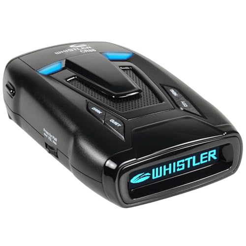 Whistler CR88 High Performance Laser Radar Detector: 360 Degree Protection and Bilingual Voice Alerts,Black