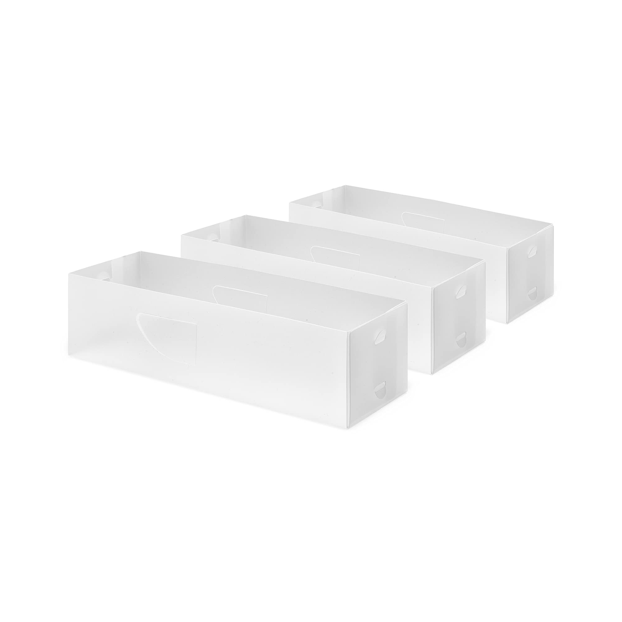 Compactor Optimo Set 3 Organizer, Medium, 30 x 10,5 x 8 cm, Kunststoff, weiß transluzent, RAN6321