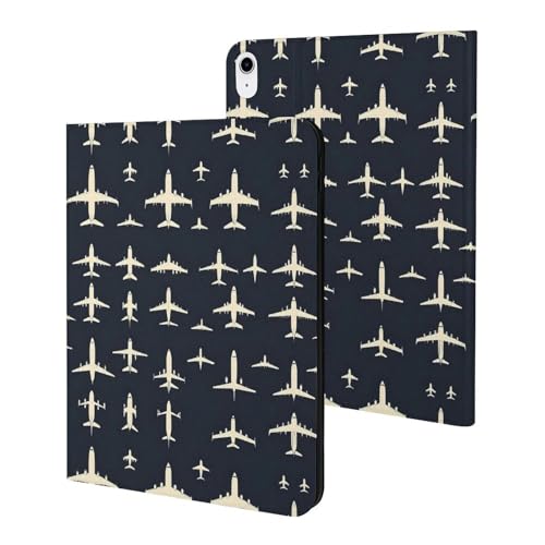 Coque iPad 10e génération motif avion vintage pour voyager avec style