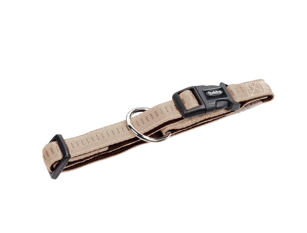 Nobby Soft Grip Dog Collar, 30-45 cm/20 mm, Beige/Chocolate