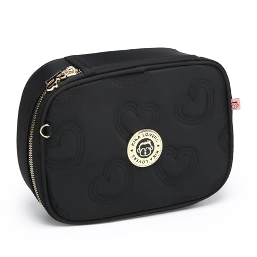 Estojo KIKA Box Organizador Grande Feminino Menina Escolar (Preto)