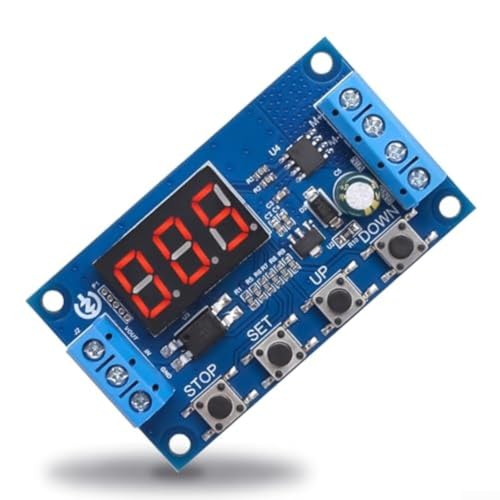 50 W Gleichstrom-Motorregler mit Geschwindigkeitsregelung, Timer aus, Speicherspeicherung und Vorwärts-Rückwärtsdrehung für kleine motorisierte Geräte und Modelle