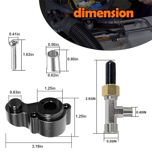 Image of YMT HP4600 Cylinder Gland Kit and HF4202 Bleeder Tee Kit Compatible with BayStar Compact Cylinder HC4645H HC4648H HC4658H Teleflex Marine