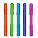 Tube de dentition à Mâcher, 5-pack Silicone Tubes de Dentition Teether Bébé sans BPA, Approuvé par FDA, Textures Douces pour Bébés de 0 à 12 Mois