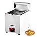 Frytownica gazowa z koszami Handlowa frytownica ze stali nierdzewnej z kontrolą temperatury dla indyka Frytki Pączki (8L)