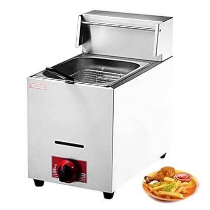 Gas-Fritteuse Mit Körben, Gewerbe-Fritteuse Aus Edelstahl Mit Temperaturregelung, Für Truthahn, Pommes Frites, Donuts