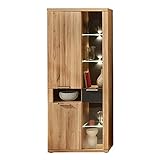 LIEFERUMFANG - Im Paket enthalten sind: 1x große Vitrine inkl. LED Beleuchtung, Griffen aus Metall und Montage-Material.