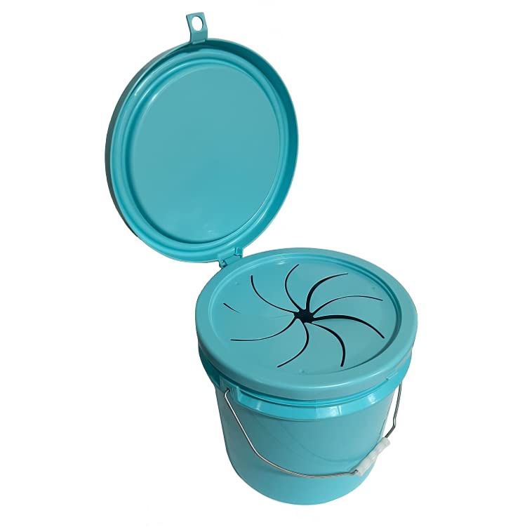 Trash Can Garbage can with lid cover and 3 5 gallon bucket Keeps out insect fly animals and