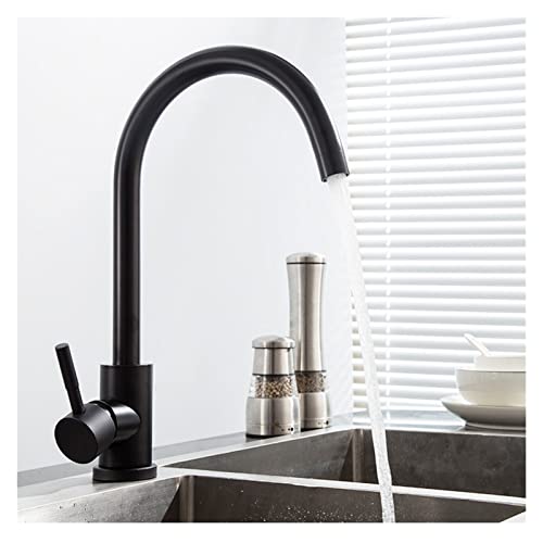 Grifo de cocina de acero inoxidable mezclador de agua fría y caliente 360 4