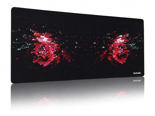 TIDALSOIL Large Gaming Mouse Pad – Oversized Extended Mouse Pad, Smooth Surface for Keyboard, Mouse, Office, Gaming and Work (Pixel Burst / 900 mm x 400 mm)