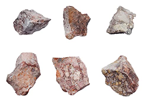 Image of EISCO 6PK Raw Breccia, Sedimentary Rock Specimens - Approx. 1 inch - Geologist Selected & Hand Processed - Great for Science Classrooms - Class Pack