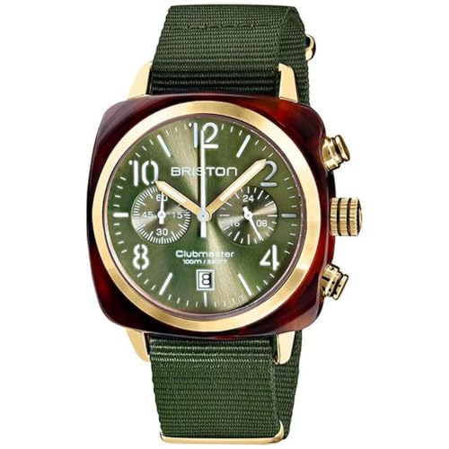 Briston - Clubmaster Classic Acétate - Chronographe Vert Olive & Or Jaune - 19140.PYAT.26.NOL