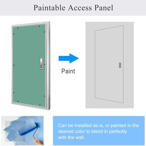 Trampilla e inspección con marco de aluminio y panel de acceso de yeso liso 3