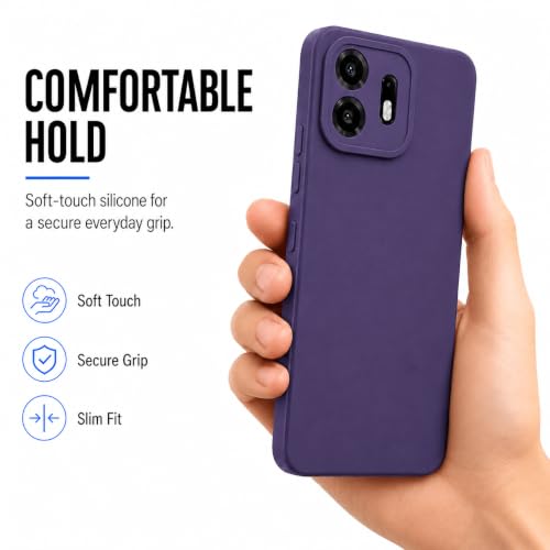 Image of FIRST MART Matte Silicone Back Cover for OnePlus N6 - Purple