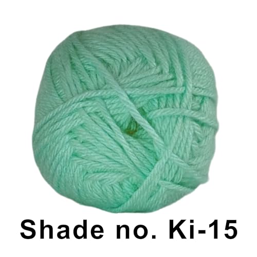 Image of VCR Sea Green Yarn, 100 Grams Hank, 190 Meters Length, Acrylic Ball for Crochet and Knitting, Soft Crosia Threads, Pack of 1 Yarn, Suitable for DIY Crafts