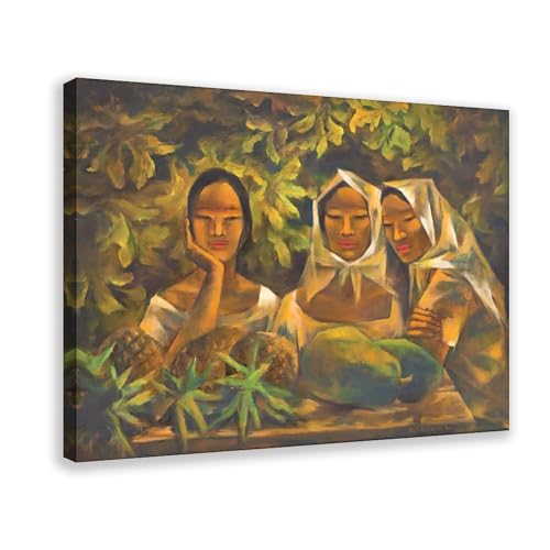 Impression sur toile Fruit Vendors Anita Magsaysay-ho | Cadre suspendu déco 20x30 cm