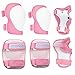 COOLGO Set di Protezioni per Bambini, 6 Pezzi Set di Ginocchiere per Protezioni Ginocchiere, Gomiti, Polsi Sicurezza Bambini Gear Pad di Protezione per Roller Skate Bici Skateboard Sport (Rosa)