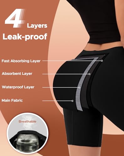 INNERSY Women's Period Underwear Heavy Flow Leakproof Boyshorts Menstrual Panties3