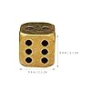 LOGOFUN 6pcs Solid Brass Dice Metal Dice Tables Board Game Props Small Craft Party Supply 1.10X1.10X1.10cm/0.43X0.43X0.43in #1