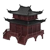 KONTONTY Miniatur Tempel Statue Asiatischer Stil Chinesische Architektur Micro Landschaft Dekor Aquarium Bonsai Zubehör für Schreibtisch und Zen Garten