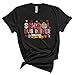 School Bus Driver; Lovely Valentine's Day Leopard Plaid Hearts School Bus; Proud Jobs Careers Family Unisex T-Shirt