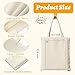 Waritili Blank Canvas Tote Bags, 50Pack 12.2 * 13.6 Inch Reusable Economical Cotton Tote Bag, 10Oz Thicken Grocery Cloth Bag, Blank Bag Suitable for DIY, Advertising, Promotion, Gift, Event