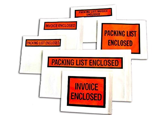AVG Packaging Supplies Packing List Enclosed Pouches (5.5