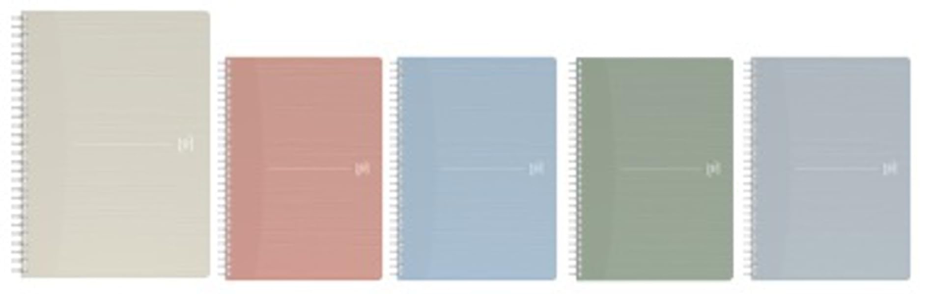 Set di 5 quaderni Office My Rec'Up Rel. integrale A5, 180p, 90 fogli, 90 g/m², a quadretti 5 x 5, colori assortiti