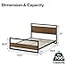 ZINUS Suzanne Bamboo and Metal Platform Bed Frame with Footboard, Wood Slat Support, No Box Spring Needed, Easy Assembly, Full