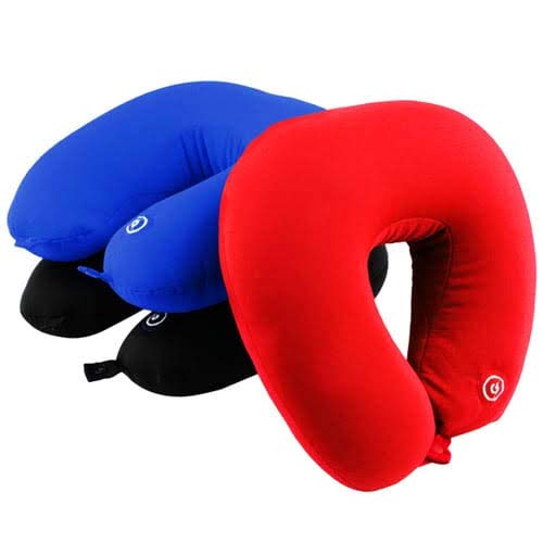 SEAHAVEN Travel Neck Pillow Vibrating Micro Bead Memory Foam U-Shaped Neck Massager, Unisex U-Shaped Micro Fibre Soft Cushions Neck Rest Pillow for Home Office Travel Multipurpose-image-27