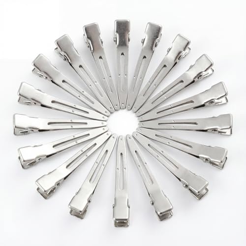 70 Pieces Metal Pin Curl ClipsDuck Bill Hair Clips Women Men 1.8 Inch Silver Metal Hair Clips for CurlsHair Sectioning ClipsHair Pins for Curls DIY Hairs Styling Hairs Coloring
